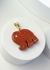 Pingente Goldstone Marrom Elefante Banho Ouro - comprar online