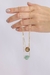 Escapulário Signo Câncer - Pedra Quartzo Verde Bruta banhado Ouro - comprar online