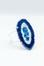 Bracelete Chapa de Ágata Azul Banhado Prata - comprar online