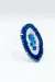 Bracelete Chapa de Ágata Azul Banhado Prata - comprar online