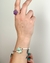 Bracelete Amazonita Bruta Banho Prata - comprar online
