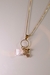 Colar Amor de Mãe com Menina e Quartzo Rosa Banho Ouro - comprar online