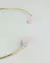 Choker Quartzo Rosa Bruto Banho Ouro - comprar online
