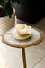 Mesa Decorativa Dourada Chapa de Ágata Natural Banho Ouro - loja online