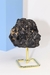 Pedra Turmalina Preta Bruta na Base Metal Dourada 734 gramas