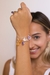 Pulseira Trio de Pedras Brutas Banhado Prata