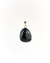 Pingente Obsidiana Flocos de Neve rolado com pino Banhado Ouro