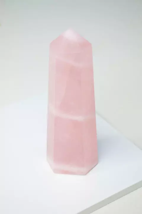 Ponta Polida Quartzo Rosa 410 a 595 gramas