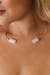 Choker Duo Selenita Branca Bruta Banho Prata