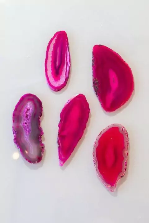 Chapa Ágata rosa tingida 01