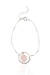 Pulseira Quartzo Rosa bruta Argola banhado Prata