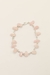 Pulseira Cascalho Quartzo Rosa Elos Banho Prata