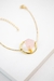 Pulseira Pedra Quartzo Rosa Bruta Argola Banho Ouro - comprar online