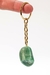 Chaveiro Quartzo Verde Rolado Dourado