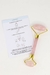 Roller facial Quartzo rosa banho ouro