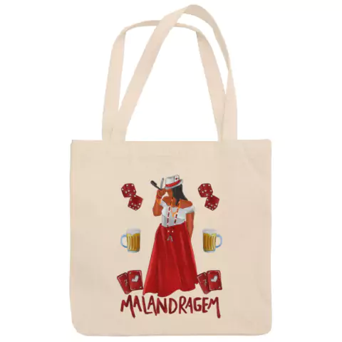 Ecobag Algodão Cru Malandra Maria Navalha Arte 144