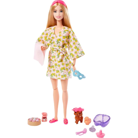 Boneca Barbie Fashionista Dia de Spa Auto Cuidado - Mattel GKH73