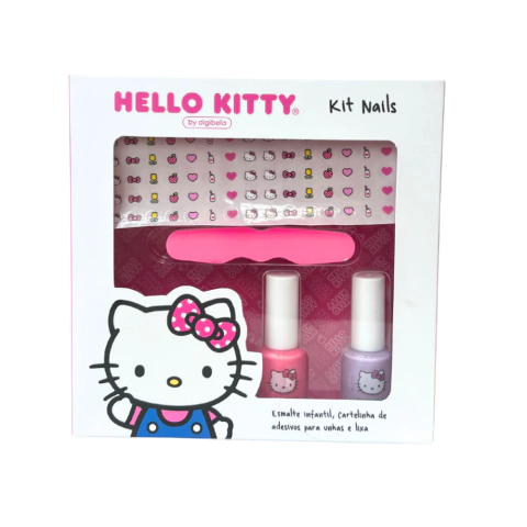 Kit Nails esmaltes infantis Hello Kitty - Digibela