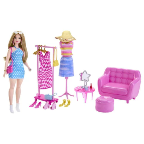 Boneca Barbie Filme Conjunto Estilista e Armario - Mattel HPL78