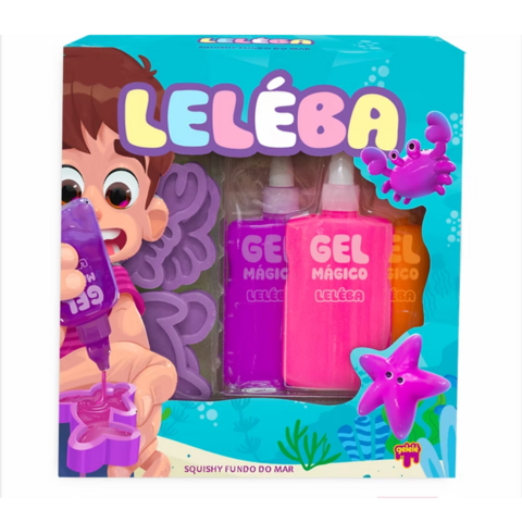 Leleba Gel Magico Rosa Violeta Laranja Fundo do Mar - Gelelé