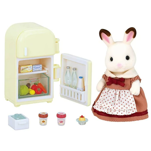 Conjunto Mãe Coelho Chocolate e Geladeira - Sylvanian Families