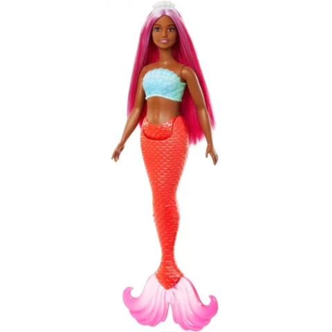 Boneca Barbie com cabelo colorido Coral - Mattel HRR02