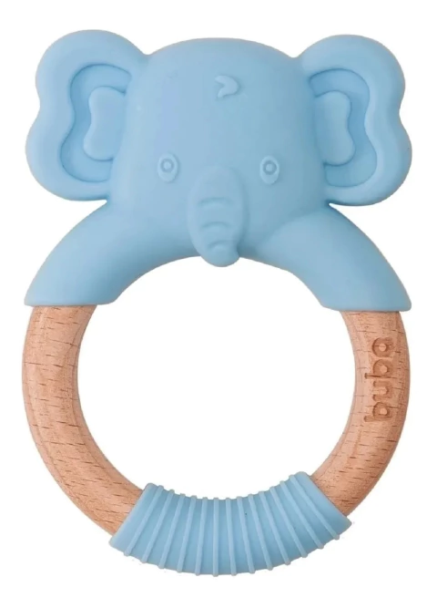 Mordedor Elefante Em Silicone Azul - Buba