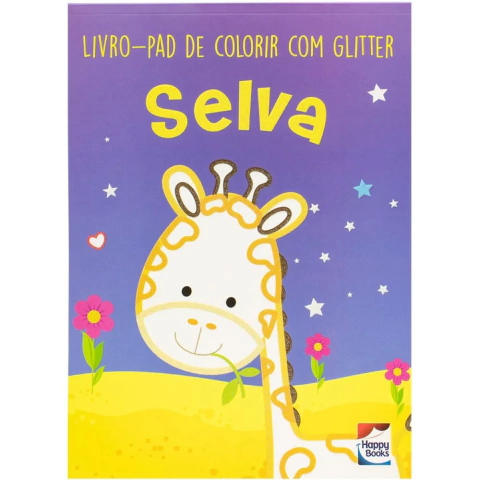 Livro-Pad De Colorir Com Glitter: Selva - Happy Books