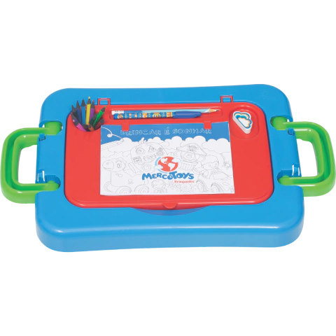 Mesinha de Desenho Azul/Vermelho - Mercotoys