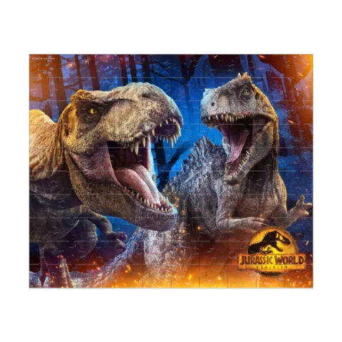 Quebra Cabeça 100 peças Batalha dos Gigantes Jurassic World - Mimo Toys
