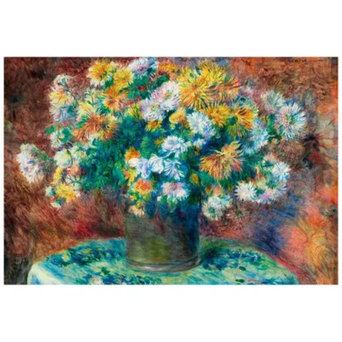 Quebra Cabeça 1000 peças mini Vaso de Flores de Renoir - Grow