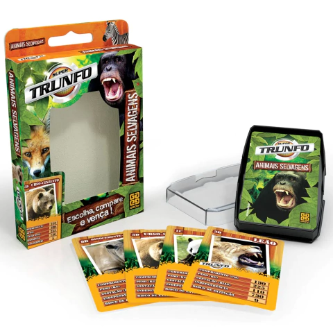 Jogo de Cartas Trunfo Animais Selvagens - Grow