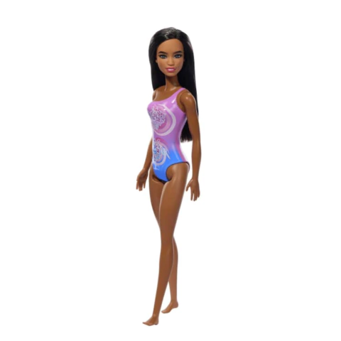 Barbie Fashion & Beauty Boneca Praia com Maiô Roxo - Mattel HXX49 - loja online