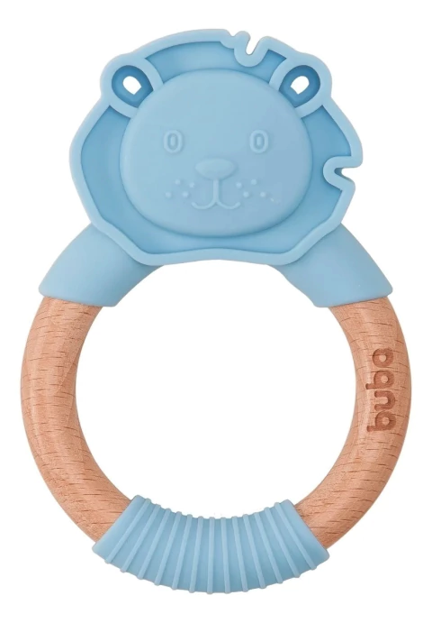 Mordedor Leao Em Silicone Azul - Buba