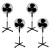 KIT COM 4 VENTILADORES DE COLUNA NEPTUNO 40CM - loja online