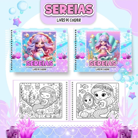 Livro de Colorir- Coloring book- Colorir-Colorindo- Sereias - comprar online