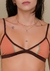 TOP FIXO TULE CORAL E CHOCOLATE