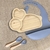 Kit Prato Coelhinho e Talheres Bambu com Babador de Silicone (4 peças)