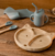 Kit Prato Raposa e Talheres de Bambu Copo e Babador Silicone 5 peças
