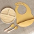 Kit Prato Divisórias e Talheres Bambu Babador de Silicone (4 peças) - Bloo Baby