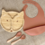 Kit Prato Raposa e Talheres Bambu com Babador de Silicone (4 peças)