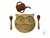 Kit Prato Coruja e Talheres Bambu com Copo de Silicone - Bloo Baby