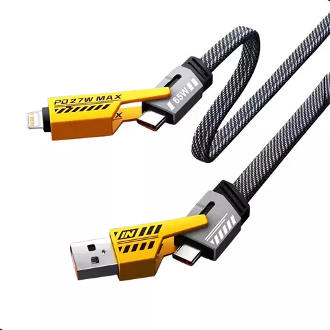 Cabo Usb Turbo 65w Carregador 4 Em 1 1m Peining PEI-J80