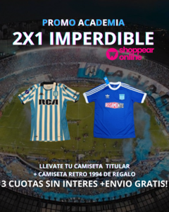 PROMO EXCLUSIVA RETRO 2x1 ACADEMIA - ¡CAMISETA TITULAR 2024/25 + CAMISETA RETRO ROSAMONTE 1994! - comprar online