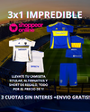 3X1 BOCA - Camiseta Titular + Camiseta Suplente + Short Titular De Regalo