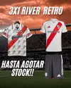 PROMO MILLONARIA RETRO RIVER 3X1- CAMISETA TITULAR 2024+ CAMISETA RETRO 1996 + SHORT TITULAR