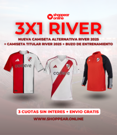 NUEVA PROMO EXCLUSIVA 3x1 RIVER - ¡NUEVA CAMISETA ALTERNATIVA 2025 + CAMISETA TITULAR 2025 + BUZO DE ENTRENAMIENTO! - comprar online