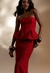 Vestido Peplum com Fenda - comprar online