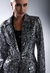Blazer Feminino Alfaiataria Malha Foil