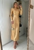Vestido Longo Manga Comprida Malha Foil - Nina Ritz